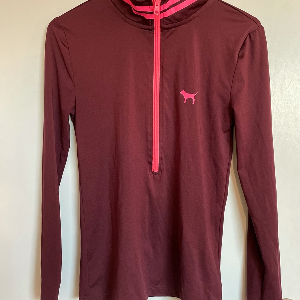 PINK Victoria Secret Zip Athletic Top - Size S - Picture 2 of 14